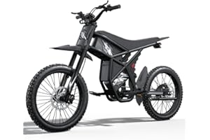RIDING'TIMES Winter Electric Dirt Bike for Adults, Upgraded 3000W 60V 50MPH //2400W 48V 37MPH Dirtbike, 36.4AH Dual Battery Ebike Up to 85 Miles, 25" Motorcycle Tire, UL2849 All Terrain for Mountains, Snow, Sand