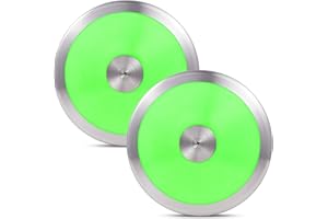 Tideme 2 Pcs 1.6 Kg Sports Training Discus, Track and Field Discus for High School Boys Girls, Reliable Nylon-Iron Built, Easy-to-Grip Anti-Slip Polished Finish, Sports Practice Discus
