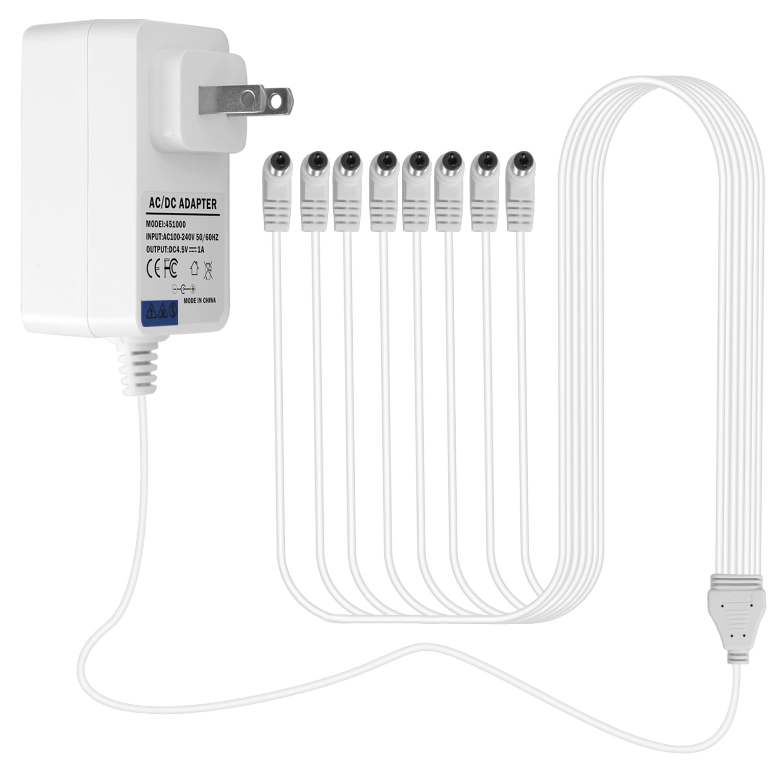 Photo 1 of (8-Way Output) 4.5V Power Adapter Compatible with Lemax Lighting Accessories 74295 74707 84428 94565 94566 94527 94563 94564 Christmas Halloween Mini House Rural Lighting Architectural Decoration