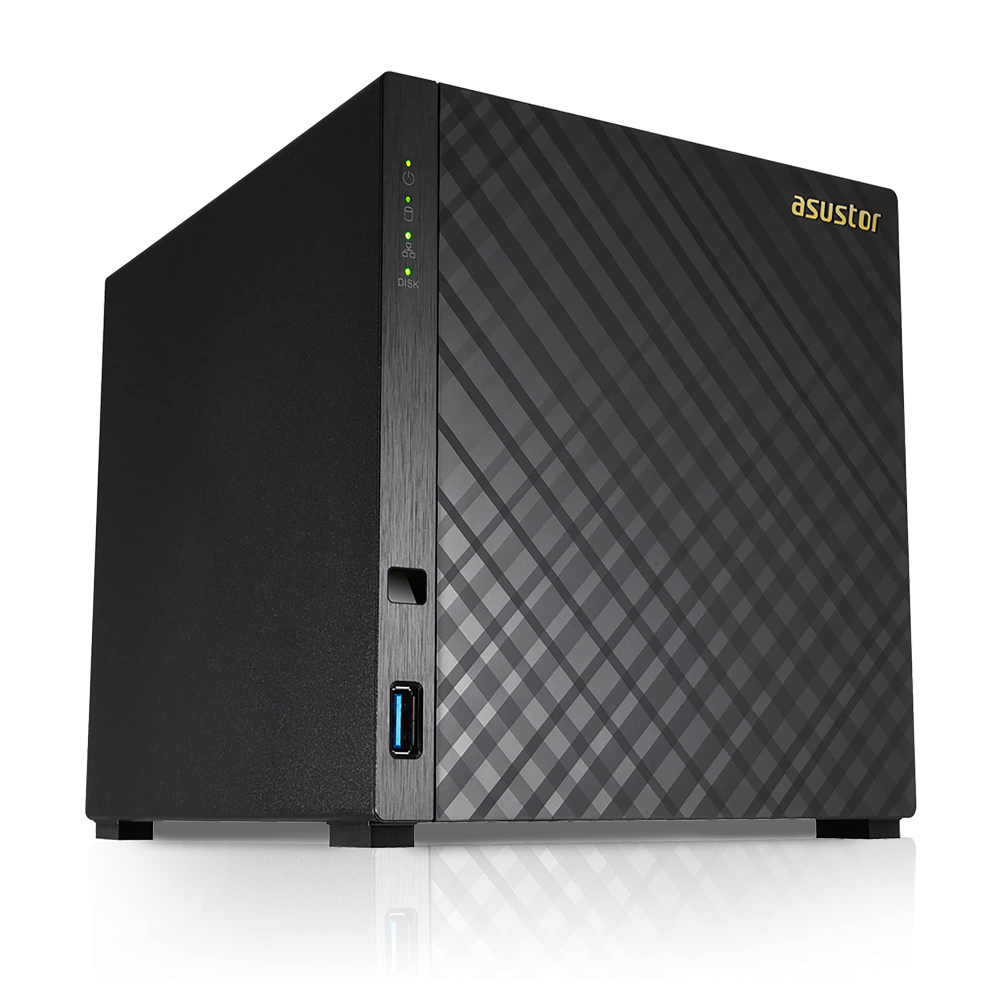 Asustor AS1004T v2-4 Bay NAS + Free exFAT License, 1.6GHz Dual-Core, 512MB RAM, Network Attached Storage, Personal Private Cloud, Home Media Server (Diskless)