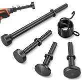 MAOPINER 5 Pcs Pneumatic Air Hammer Chisel Bits, 0.401 Inch Shank | Smoothing Chisel Set with Spring, Extended Length Heavy Duty Bits for Air Hammer Tools, Metalwork &amp; Auto Repair