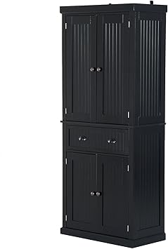 Homcom 72inch Wood Kitchen Pantry Cabinet Tall Storage Cupboard