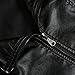 Coofandy Men's Classic Leather Motorcycle Jacket Winter Biker Jacket Black