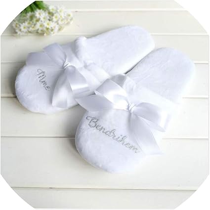 personalized wedding slippers