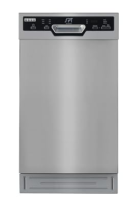 SPT SD-9254SSB 18″ Wide Built-In Stainless Steel Dishwasher w/Heated Drying, ENERGY STAR, 6 Wash Programs, 8 Place Settings and Stainless Steel Tub