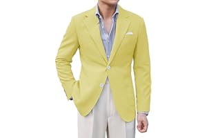 LYOUCI Men Seersucker Sports Jacket Suits Coat Classic Summer Blazer Seersucker Suit for Men Beach Wedding Tuxedo Blazers