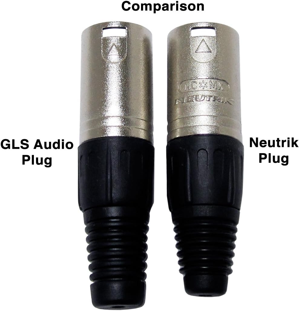 GLS Audio 25 foot Mic Cable Patch Cords - XLR Male to XLR Female Black Microphone Cables - 25' Balanced Mic Snake Cord - Single: Musical Instruments