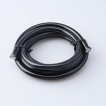 Manguera De Teflón PTFE Con Conector A 45 Grados AN6 - Serie 200, Flujo Completo, Color Negro (572-06BLK)