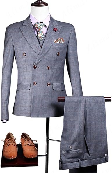 Men S Charcoal Grey Slim Fit Suit Tuxedos Groom Party Prom Wedding Suit Custom Ebay