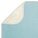 mDesign Ultra Absorbent Reversible Microfiber Dish Drying Mat and Protector for Kitchen Countertops, Sinks: Folds for Compact Storage, Mini - 2 Pack - Aqua Blue/Ivory