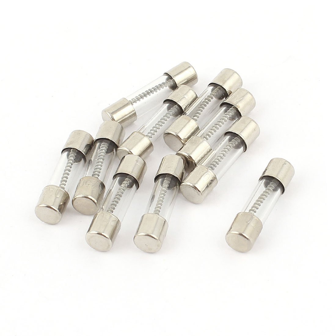 sourcingmap 10 Pcs 250V 20A 20Amp Slow Blow Glass Fuses Tubes 5mm x 20mm