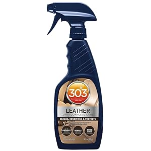 303 Leather Cleaner and Conditioner - UV Protectant- Cleans, Conditions, and Restores Leather and Vinyl Luggage, Handbags, Shoes, Furniture and more, 16 fl. oz., (Pack of 6)