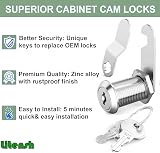 Litensh 20mm Cam Lock with Key Alike for Cabinet Drawer Mailbox Postbox view 5