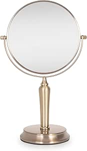 Amazon.com: Zadro Anaheim 9” Round Vanity Mirror for Makeup, 360 Swivel Makeup Vanity Mirror, 5X ...