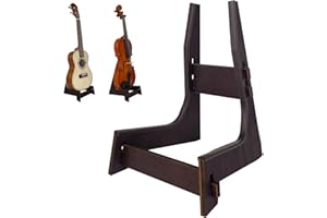 COLOOFO Ukelele Stand, Violin Stand made of wood with Rubber Protection Detachable Portable Musical Instrument Stand for Small Guitar, Violin, Banjo, Ukulele, Violin Gifts for Musical Players