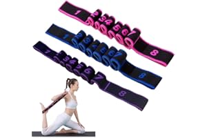 3Pcs Fitness Resistance Band for Stretching and Yoga 8-Section Elastic Training Bands for Yoga, Stretching, Pilates, Fitness