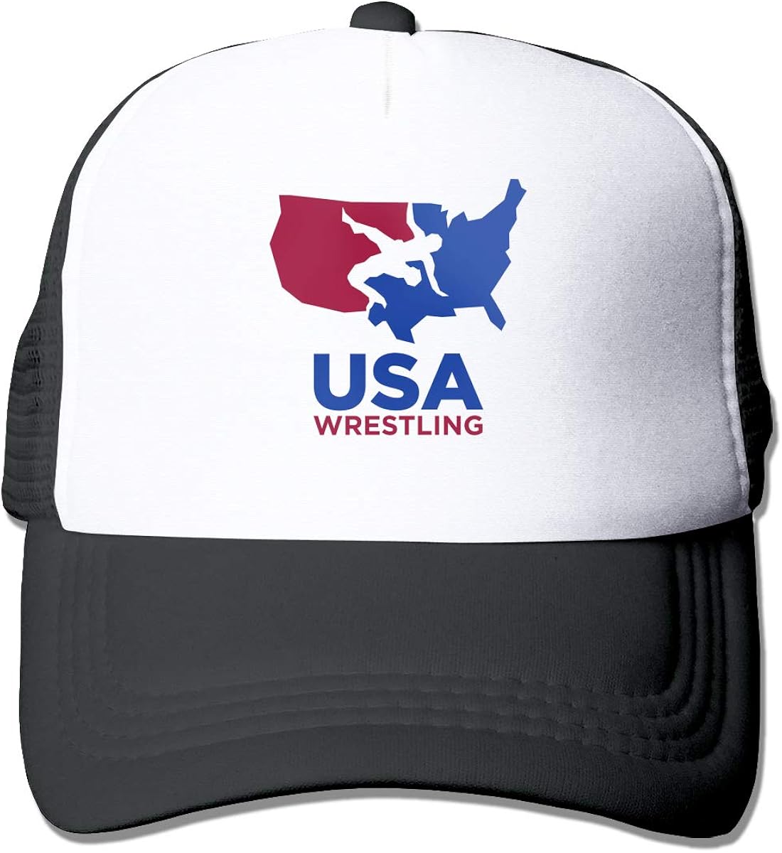 USA Wrestling Men's Trucker Hat Women's Adjustable Mesh Ball Cap Unisex