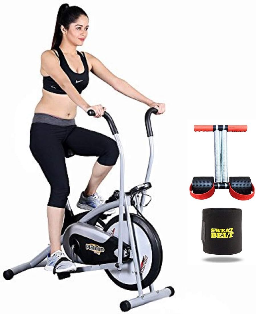 HEALTHEX HX300 Platinum Gym Bike || Moving Handle || with Free Installation Assistance