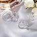 Mtlee Silver Diamond Rings for Wedding Table Scattering Decorations, Favor Accents, Party Supply, 16 Pack