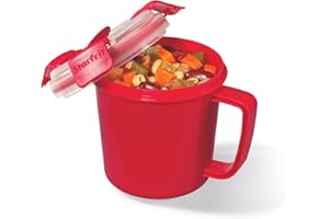 STARFRIT Easy Lunch Soup Container - 24oz/710ml- Airtight & Leakproof - 4-Sided Locking Lid