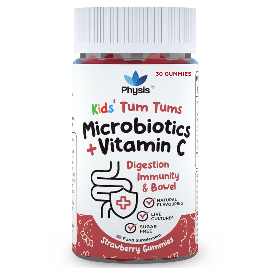Physis Kids Probiotics Gummies with Added Vitamin C | Gut Health | Immunity Support | Daily Regularity | Toddlers (Chewing Age) & Children | 30 Irresistable Gummies | Certified Approved