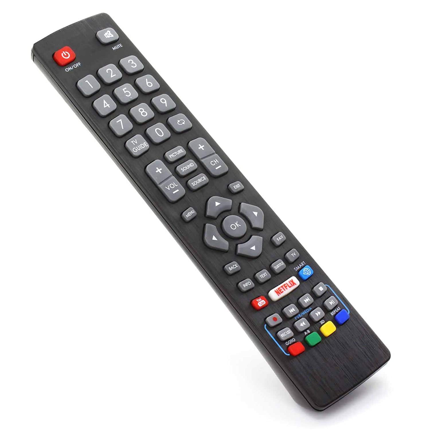 121AV - Replacement Remote Control Compatible with Blaupunkt Smart TV with NETFLIX, YouTube and 3D Buttons