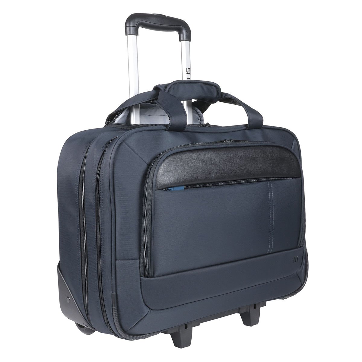 MOBILIS PC 14-17 Inch Wheeled Bag, Wheeled Case, Business/Travel Bag Short Stay, Water-Repellent Material, Navy Blue