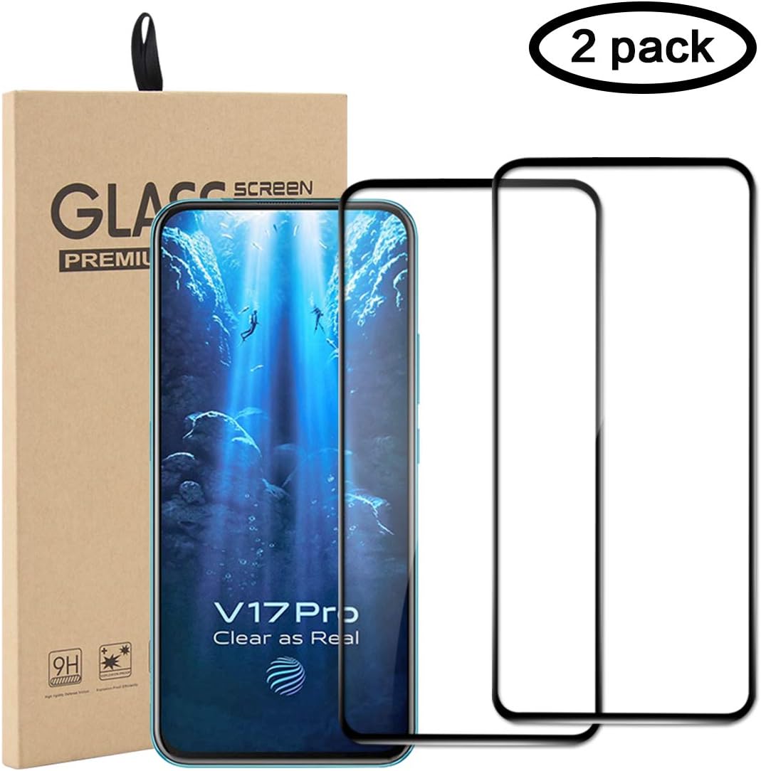 FugouSell Tempered Glass Protector for Vivo V17 Pro, Premium Tempered Glass Screen Protector [9H Hardness][Anti-Bubble][Anti-Fingerprint][Scratch-Resistent][Crystal Clearity]