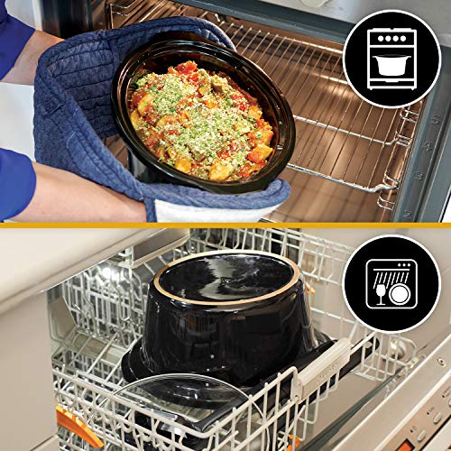 Crockpot Olla de Cocción Lenta Digital 7,5 L (Más de 10 Personas) | Con Recipiente Apto para el Horno | Apta para Lavavajillas | Acero Inoxidable [CSC063X]