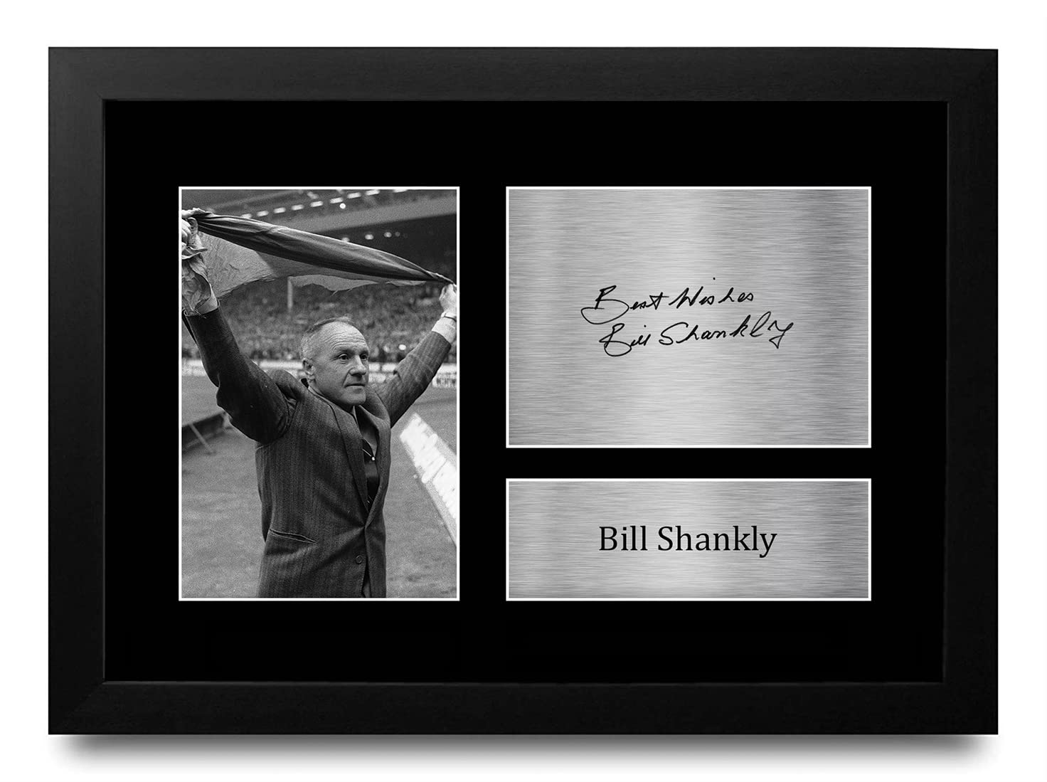 HWC Trading FR A4 Bill Shankly Liverpool Gifts Printed Signed Autograph Picture for Football Fans and Supporters - A4 Framed