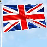 AhfuLife Union Jack Flag 5ft x 3ft Double-Sided with Brass Eyelets view 6