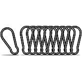 Carabiner Clip Hook, 3.54 inch 10 pcs Black Heavy Duty Spring Snap Hook Key Chain, Carabiners Clips for Outdoor Camping, Swing Set, Hammock, Hiking Travel, Fishing, Quick Link Keychain
