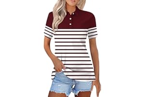 SHUSUEN Polo Shirts for Women Short Sleeve Collared Work Tshirts Business Casual Button Down Blouses Summer Trendy Tops 2024