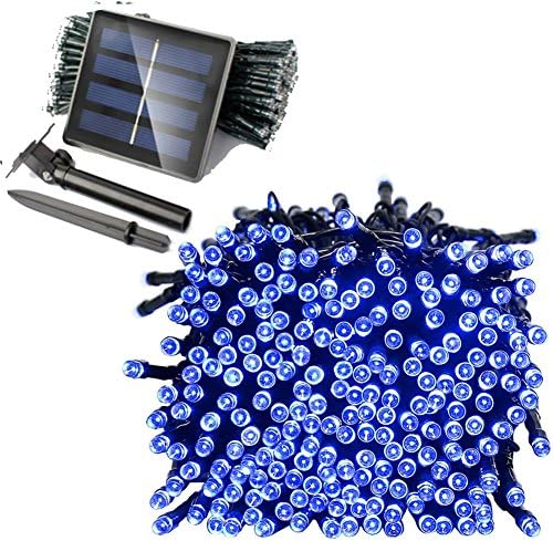 Easywin Solar Powered LED String Lights,200LED 72ft 8 Modes Waterproof Ambiance lighting for Outdoor/Patio/Lawn/Landscape/Fairy Garden/Home/Wedding/Holiday/Christmas Party-Blue