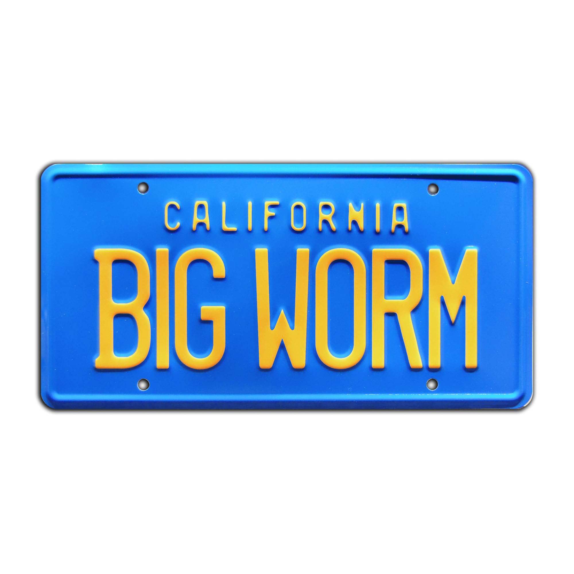 Celebrity Machines Friday | BIG WORM | Metal Stamped License Plate