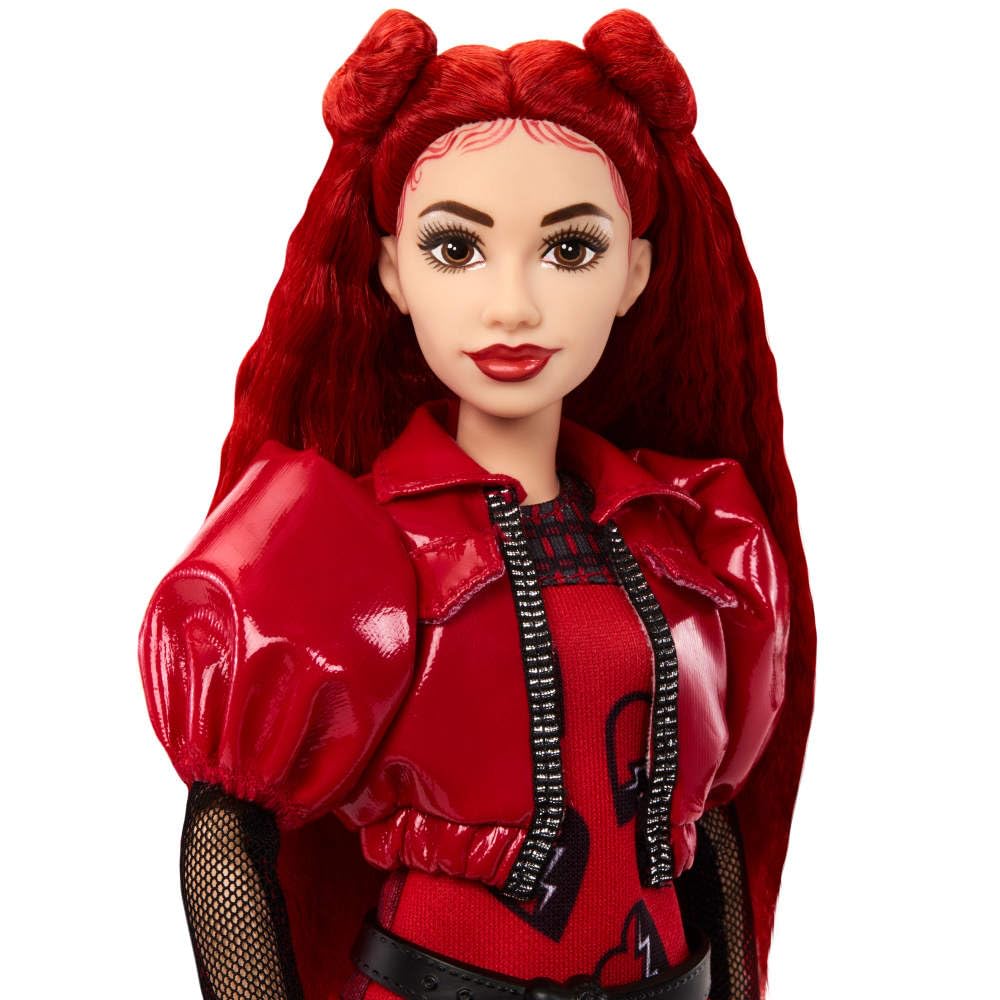 Mattel Disney Descendants: The Rise of Red Fashion Doll & Accessory – Red, Daughter of Queen of Hearts with Movie-Inspired Clothes & Pocket Watch