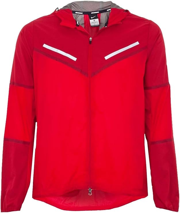Amazon.com: NIKE Men's Cyclone Running Jacket Large Red: Clothing