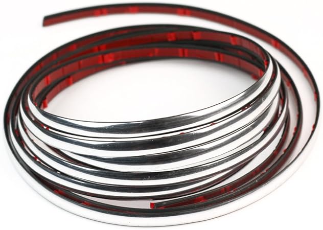 Amazon Refaxi 幅7mm 全長3m シルバー車用モール メッキモール 外装 装飾 プロテクター クローム メッキ モール 車 バイク