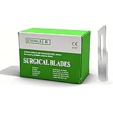 10R Dermaplaning Blades for Face, Sterile Surgical Stainless Steel Scalpel for Exfoliation & Peach Fuzz Removal, Individually Packed Box of 100, Professional Grade