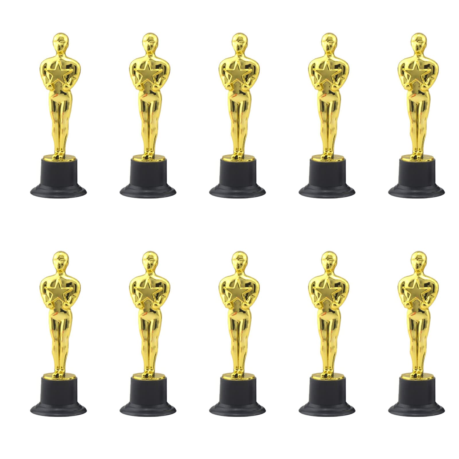 Eterspr 10 Pieces Figurine Plastic Trophy Award Awards Party Awards Sports Party (12cm/4.72inch)