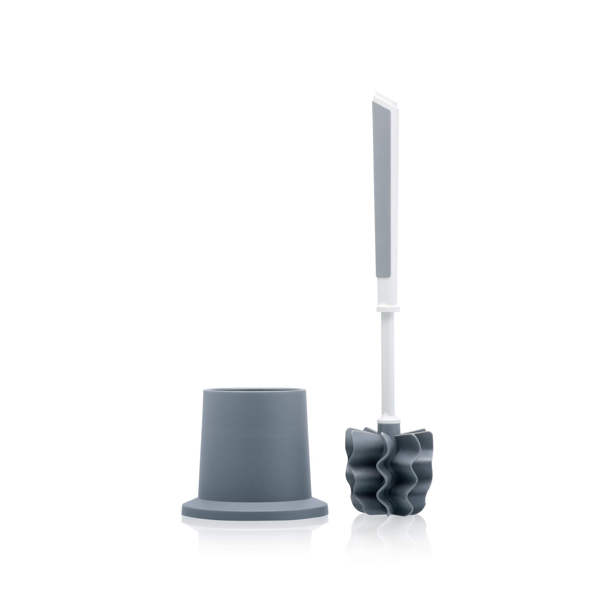 SAUBA LOOWY Classicline Toilet Brush without Bristles, Set Grey/Dark Grey