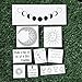 Tattify Moon Themed Temporary Tattoos - Night and Day (Set of 18 Tattoos - 2 of each Style) - Individual Styles Available and Fashionable Temporary Tattoos