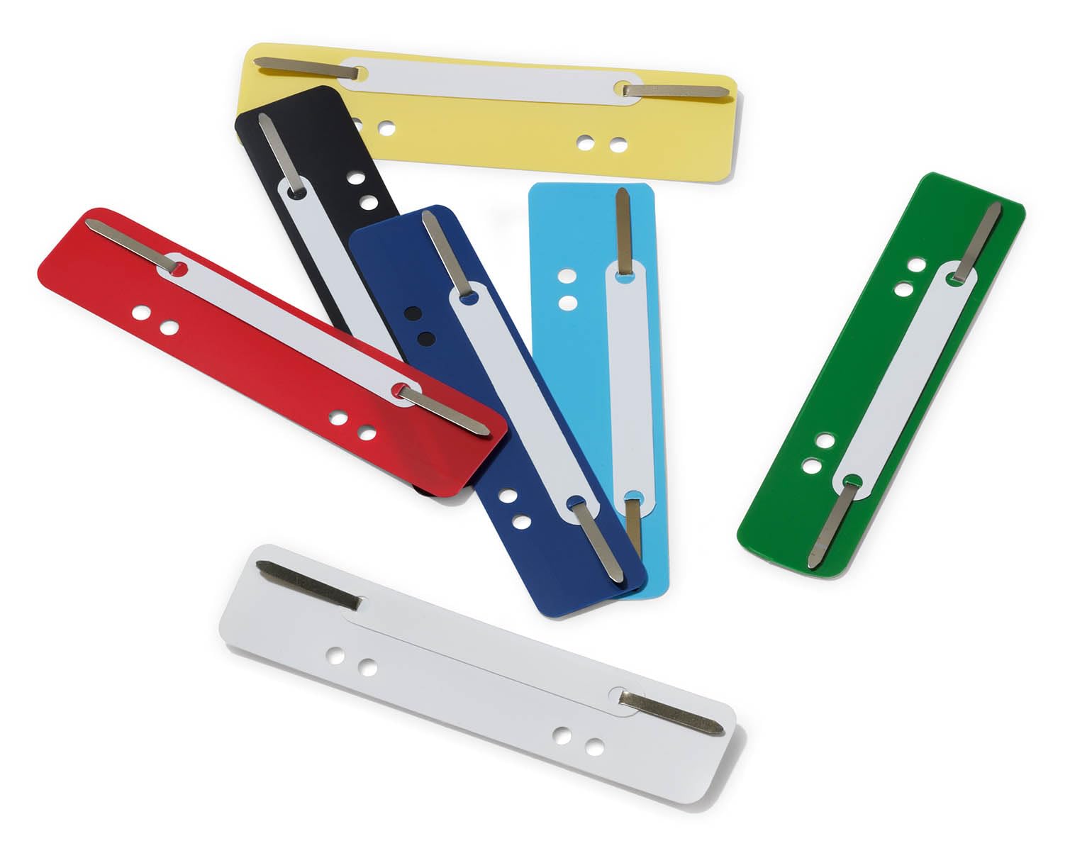 Durable Flexi Filing Strip Fastener 34 x 150 mm | Fastening Strips | Assorted Colours | Perfect for Organising and Storing Documents, 250 Count (Pack of 1)