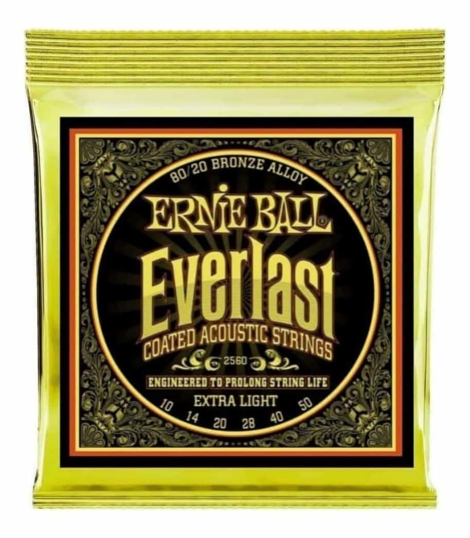 Ernie Ball Everlast Extra Light Coated 80/20 Bronze Acoustic - 10-50 Gauge