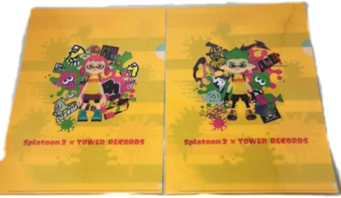 Amazon タワーレコード ｘ スプラトゥーン２ コラボ クリアファイル 2種セット アニメ 萌えグッズ 通販