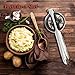 Pro Potato Ricer With Peeler Shredder. Stainless Steel Mashed Potatoes Maker,Press and Mash Foods, Cauliflower Presser, Baby Food Strainer