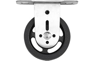 SUPERNINE 1pcs Wall Mount Pulley Wheel，Fixed Pulley Wheel Heavy Duty，Traction Silent Nylon Gym Cable Pulley Wheel, Rotation 360 Degree Traction Wheel,DIY Gym Pulley System，Strong Bearing Capacity