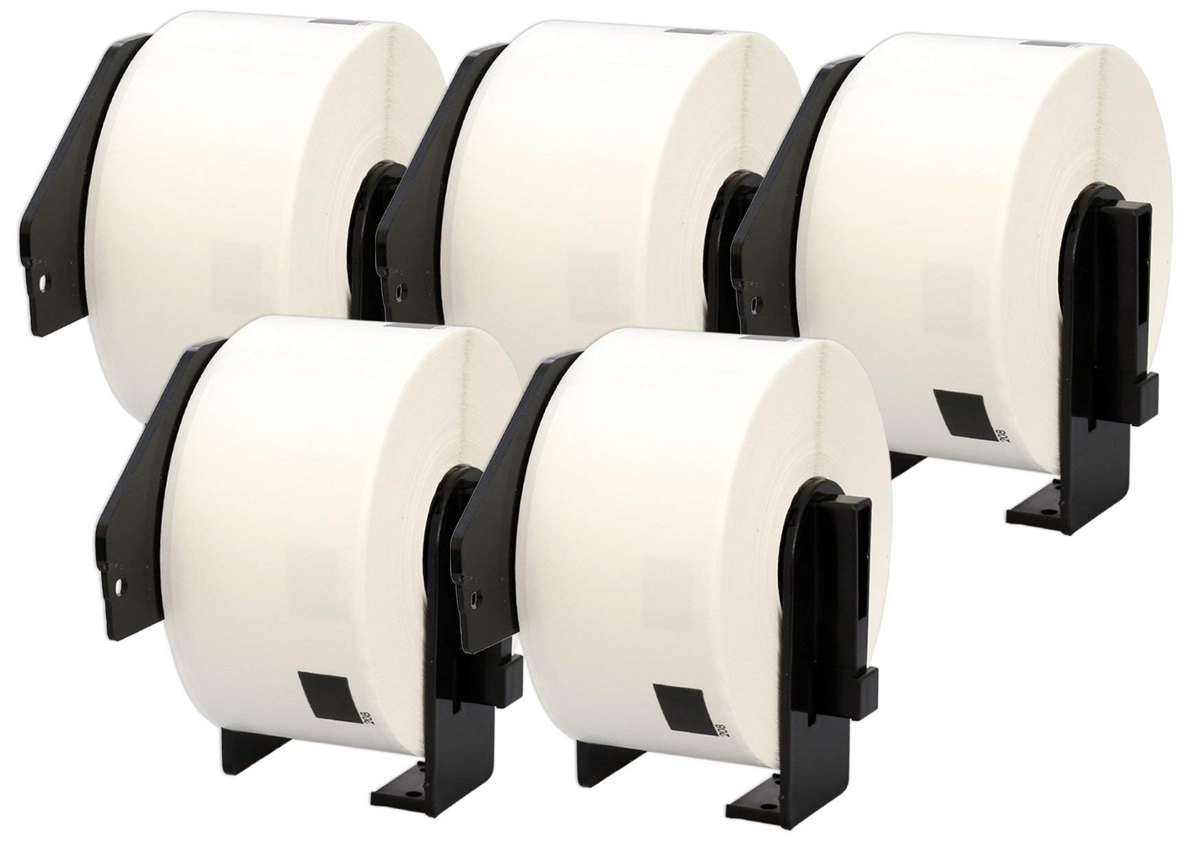 Printing Saver 5X Address Labels DK-11208 Easy Peel Labels Compatible with Brother P-Touch QL 1050 1050N 1060N 500A 500BS 500BW 560VP 560YX 570 580 580N 650TD 38mm x 90mm