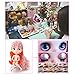 The 12 Inch Nude Doll is Similar to Blyth BJD Doll, Customized ICY Dolls Can Be Changed Makeup and Dress by DIY, Ball Jointed Dolls Best Gifts and Hobby For Girls (Purple Pink)