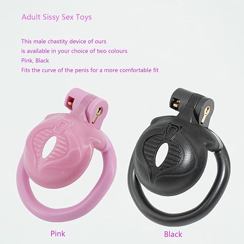 Crysore Fake Women Vagina Cock Cage with 4 Active Sizes Rings and Key Pink  Sissy Chastity Cage Sex Toy New Small Lightweight Chastity Devices Adult  Fetish SM Bondage Set (Pink) in Saudi